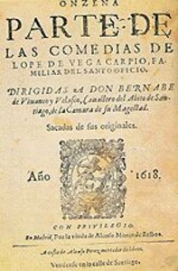 Portada de la oncena parte de las comedias de Lope